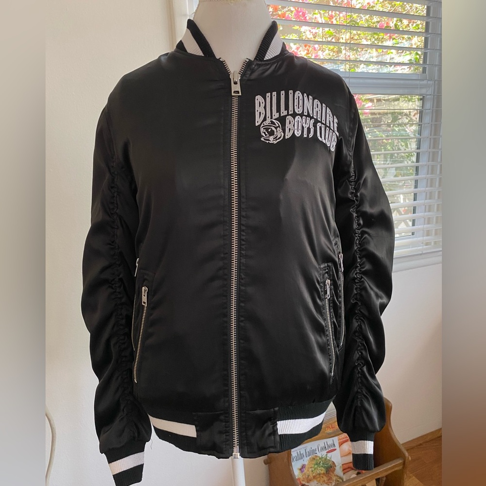 BILLIONAIRE BOYS CLUB VARSITY BOMBER JACKET MEDIUM SHERPA LINING